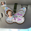 Custom Photo Car Visor Clip - Personalized Memorial Sympathy Gifts For Loss Of Mom, Dad -Together Again In Heaven