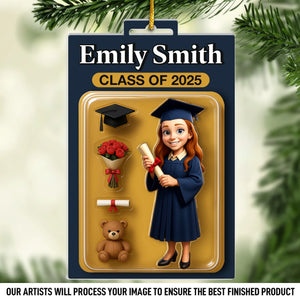 Custom Photo Acrylic Ornament - Personalized Christmas Graduation Gifts For Him, Her - Chasing Dreams Beyond This Stage