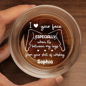 Custom Whiskey Glass - Personalized Anniversary Wedding Gifts For Husband And Wife, Him And Her, Wine, Bourbon, Whiskey Lovers - Straight Up, You’re Mine