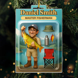 Custom Photo Acrylic Ornament - Personalized Christmas Birthday Fishing Gifts For Fisherman - Peaceful Days By The Water