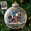 Custom Photo Acrylic Ornament - Personalized Christmas Birthday Gifts For Mom, Dad, Brother, Sister, Kids - Happiness Is Hanging Right Here