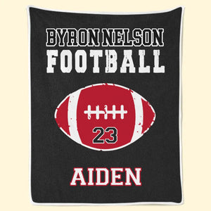 Custom American Football Blanket - Personalized Gift For Birthday, Football Football Lovers, NFL Fans, Sport Lovers, Senior Graduation Gift - Living The Football Dream With School Name