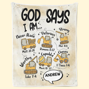 Custom Blanket - Personalized Birthday Gifts For Kids - God Says I Am Truly Loved