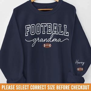 Custom Unisex Sweatshirt, Hoodie With Design On Sleeve - Personalized Birthday Sport Gifts For Mom, Grandma, Sports Fans, Sports Lovers - Generations United In Every Game