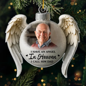 Custom Photo Acrylic Ornament - Personalized Christmas Memorial Sympathy Gifts For Loss Of Mom, Dad - Love And Light Beyond The Years