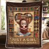 Custom Blanket - Personalized Bookish Gifts For Book Lovers, Bookworms, Readers - Book Love Never Ends