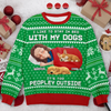 Custom Unisex Ugly Sweatshirt - Personalized Christmas Birthday Gifts For Dog Lovers, Dog Dad And Mom - Santa, Bring Snacks To Bed