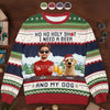 Custom Unisex Ugly Sweatshirt - Personalized Christmas Birthday Gifts For Dog Lovers, Dog Dad And Mom - Dear Santa, Just Bring Beer