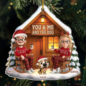 Custom Acrylic Ornament - Personalized Anniversary Christmas Wedding Gifts For Husband And Wife, Dog Dad And Mom - Together With Our Pup