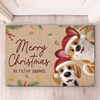 Custom Home Decor Decorative Mat - Personalized Christmas Birthday Gifts For Dog Lovers, Dog Dad And Mom - Merry Woofmas, Ya Filthy Human