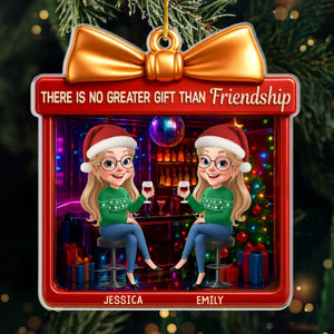 Custom Acrylic Ornament - Personalized Best Friend Christmas Birthday Gifts For Women, Besties, Sisters, BFF - Kindred Hearts Endless Laughs