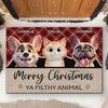 Custom Home Decor Decorative Mat - Personalized Christmas Birthday Gifts For Dog Cat Lovers, Dog Dad And Mom, Cat Owners - Furry And Festive Troublemakers