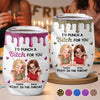 Custom Wine Tumbler - Personalized Best Friend Birthday Gifts For Women, Besties, Sisters, BFF - My Ride Or Die Since Day One