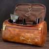 Custom Engraved Leather Toiletry Bag - Personalized Birthday Gifts For Son - Carry Confidence Daily