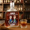 Custom Whiskey Bottle - Personalized Christmas Birthday Gifts For Dad, Daughter, Wine, Bourbon, Whiskey Lovers - Fatherhood Looks Good On Him