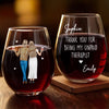 Custom Wine Glass - Personalized Best Friend Birthday Gifts For Women, Besties, Sisters, BFF - Our Kind Of Therapy