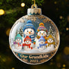 Custom Snowman Acrylic Ornament - Personalized Christmas Birthday Gifts For Grandpa, Grandma - Love That Spans Generations