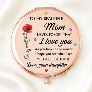 Custom Compact Mirror - Personalized Mother's Day Birthday Gifts For Mom - Thank You For Being You, Mom