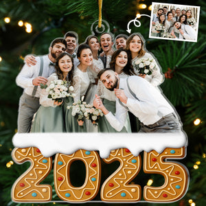 Custom Photo Acrylic Ornament - Personalized Christmas Birthday Gifts For Mom, Dad, Brother, Sister, Kids - Wrapped In Love