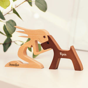 Custom Shaped Wooden Art Puzzle - Personalized Birthday Gifts For Dog Cat Lovers, Dog Dad And Mom, Cat Owners - Cuteness Overload, Wood Sculpture Table Ornaments, Carved Wood Decor