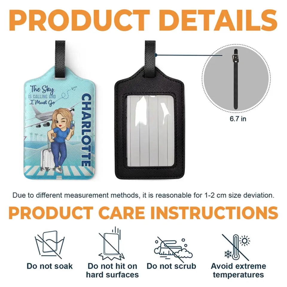 Not All Those Who Wander Are Lost - Travel Personalized Custom Luggage Tag - Holiday Vacation Gift, Gift For Adventure Travel Lovers