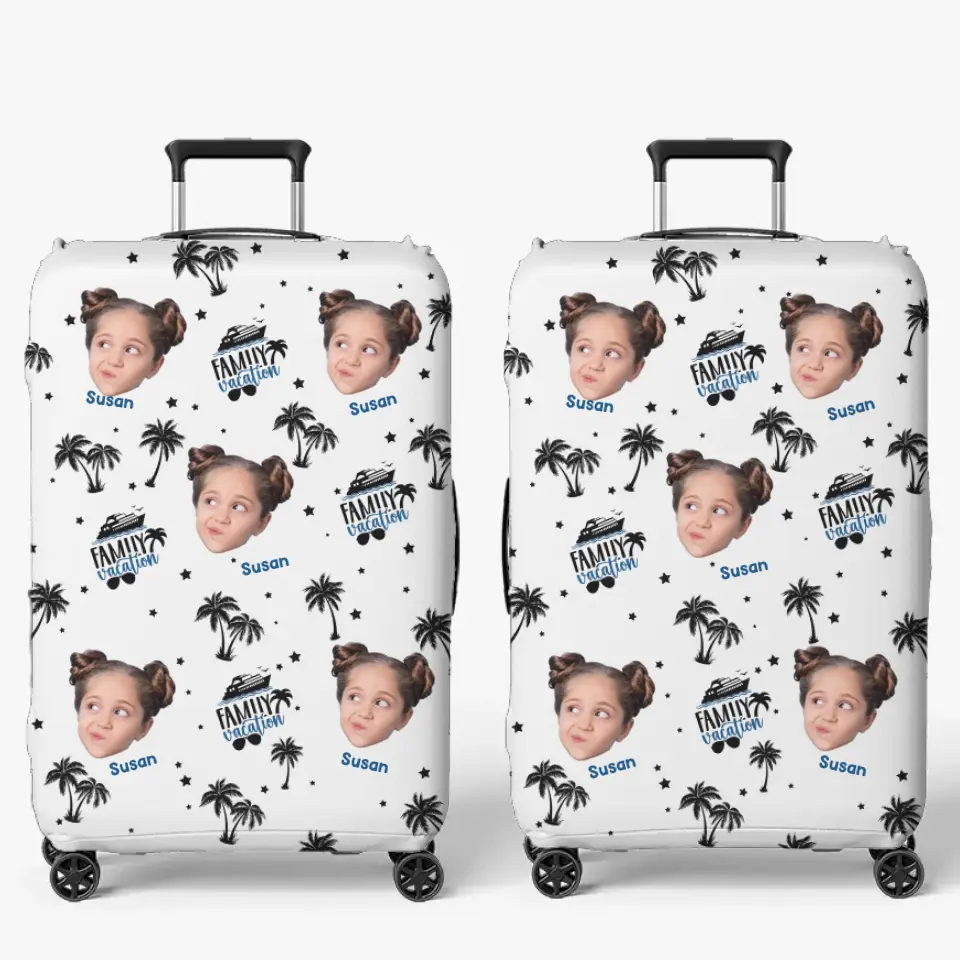 Custom Photo Making Memories One Trip At A Time - Family Personalized Custom Luggage Cover - Summer Vacation Gift For Family Members