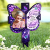 Custom Photo In Our Memories Forever - Memorial Personalized Custom Stain Glass Style Acrylic Garden Stake - Sympathy Gift For Family Members