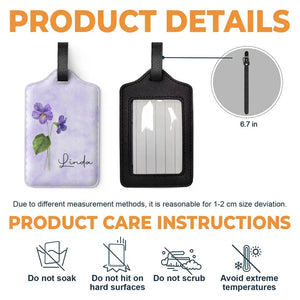 May You Blossom Like A Flower - Bestie Personalized Custom Luggage Tag - Holiday Vacation Gift, Gift For Best Friends, BFF, Sisters