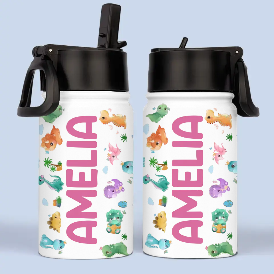 Back To School - Personalized Custom Kid Water Bottle - Back To School Gift For Kid, Grandkid