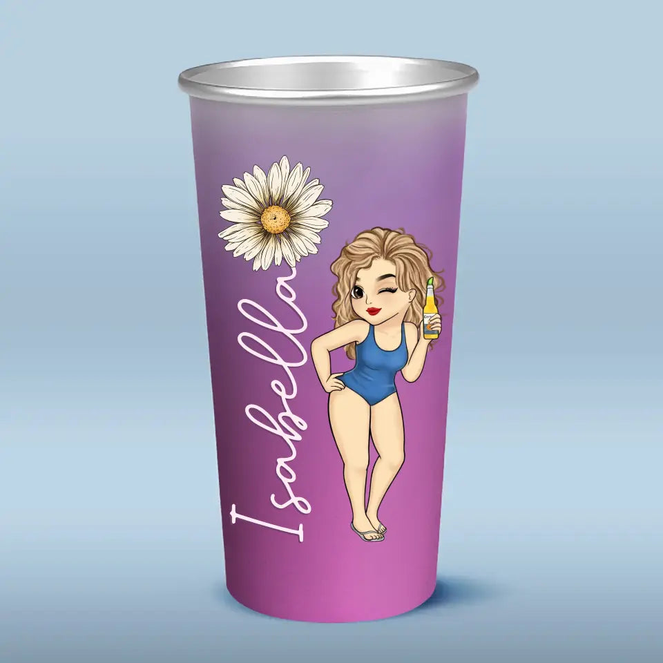 You Were Born To Stand Out, Stop Trying To Fit In - Bestie Personalized Custom Aluminum Changing Color Cup - Gift For Yourself, Best Friends, BFF, Sisters