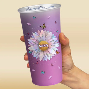 To The World You Are A Grandma But To Us You Are The World - Family Personalized Custom Aluminum Changing Color Cup - Gift For Mom, Grandma