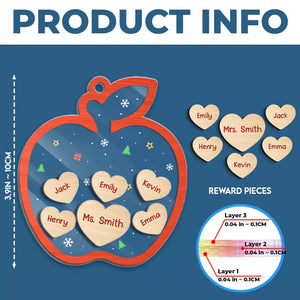 Learning Is The Wellspring Of Existence - Teacher Personalized Custom 3 Layers Shaker Ornament - Christmas Gift For Teacher