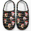 Custom Photo This Christmas, Don't Spend It Alone - Dog & Cat Personalized Custom Fluffy Slippers - Christmas Gift For Pet Owners, Pet Lovers