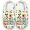Christmas Is All About Pets - Dog & Cat Personalized Custom Fluffy Slippers - Christmas Gift For Pet Owners, Pet Lovers