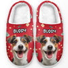 Custom Photo Holiday Unleash The Joy - Dog & Cat Personalized Custom Fluffy Slippers - Christmas Gift For Pet Owners, Pet Lovers