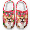 Custom Photo Wagging Tails, Happy Hearts - Dog & Cat Personalized Custom Fluffy Slippers - Christmas Gift For Pet Owners, Pet Lovers