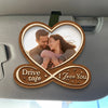 Custom Photo Drive Safe, I Love You - Couple Personalized Custom Car Visor Clip - Christmas Gift For Husband Wife, Anniversary