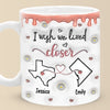 Friendship Transcends Distance And Time - Bestie Personalized Custom 3D Inflated Effect Printed Mug - Gift For Best Friends, BFF, Sisters