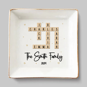 A Family That Sticks Together Shines Together - Family Personalized Custom Jewelry Dish - Gift For Family Members
