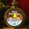 Happy Pawlidays - Dog & Cat Personalized Custom Candlelight Lantern Ornament - Christmas Gift For Pet Owners, Pet Lovers