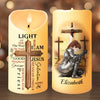 I Am The Son Of The King And A Warrior Of God, Walking In His Light - Family Personalized Custom LED Candle - Christmas Gift For Yourself, Best Friends, Sisters, Family Members