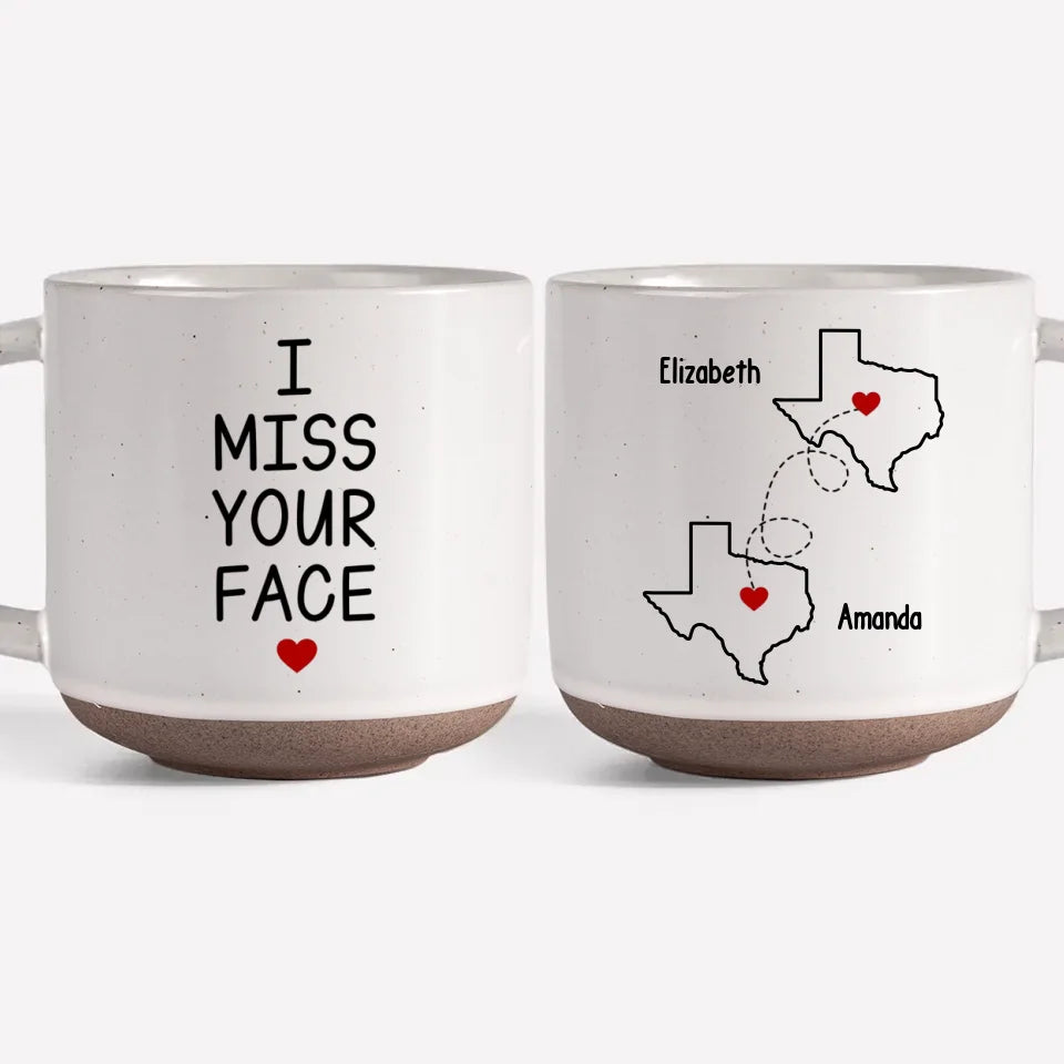 Never Too Far To Have Tea Together - Bestie Personalized Custom Printed Pottery Mug - Christmas Gift For Best Friends, BFF, Sisters