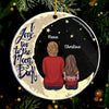 I Love You To The Moon And Back - Family Personalized Custom Ornament - Acrylic Custom Shaped - Christmas Gift For Grandma, Grandpa