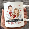 It Started With A Message - Couple Personalized Custom Mug - Christmas Gift For Husband Wife, Anniversary