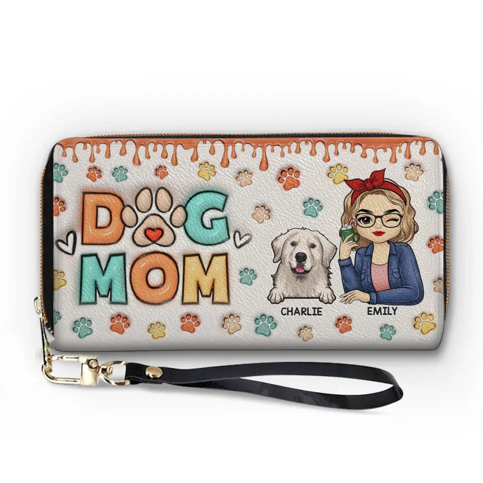 Life Is Better With A Loyal Companion - Dog & Cat Personalized Custom 3D Inflated Effect Printed Leather Long Wallet -  Gift For Pet Owners, Pet Lovers