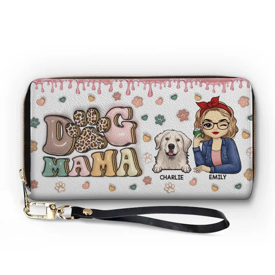 Unconditional Love Comes With Four Paws - Dog & Cat Personalized Custom 3D Inflated Effect Printed Leather Long Wallet -  Gift For Pet Owners, Pet Lovers