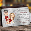 You Make My Heart Happy - Couple Personalized Custom Aluminum Wallet Card - Gift For Husband Wife, Anniversary