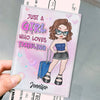 Just A Girl Who Loves Traveling - Travel Personalized Custom Passport Cover, Passport Holder - Holiday Vacation Gift, Gift For Adventure Travel Lovers