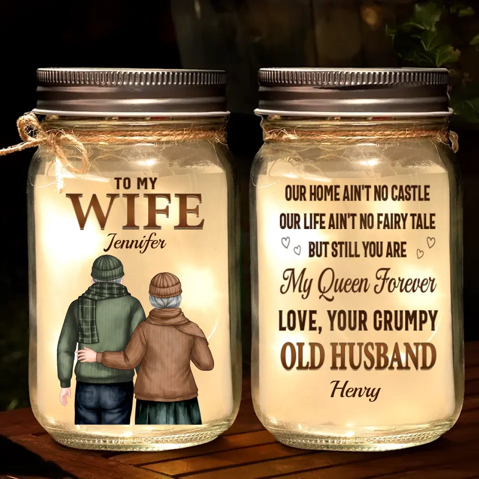Being With You Is My Greatest Happiness - Couple Personalized Custom Mason Jar Light - Gift For Couple, Husband Wife, Anniversary