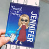 Work, Travel, Save, Repeat - Travel Personalized Custom Passport Cover, Passport Holder - Holiday Vacation Gift, Gift For Adventure Travel Lovers